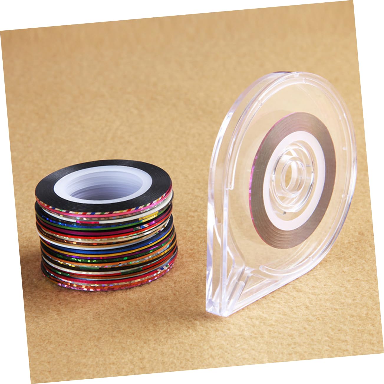 Beatifufu 60 Rolls 30 Colors Nail Art Line Stickers Tape Striping Tape for DIY Manicure