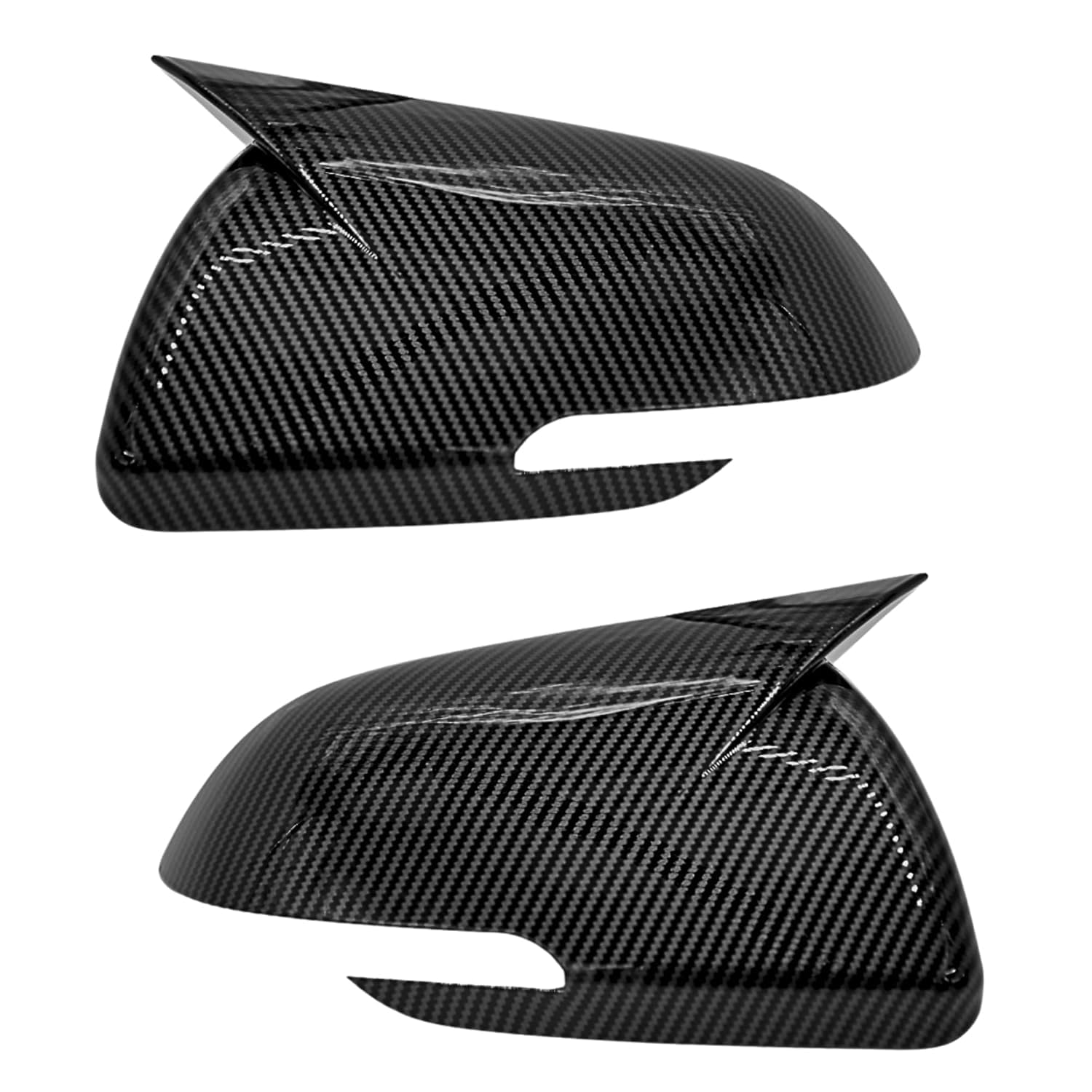 Batman Style Car Side Mirror Covers compatible with Swift, Baleno, Dzire, Celerio, Fronx, WagonR, Spresso, Ignis, Ciaz, Alto, Carbon Finish, Set of 2-image-44