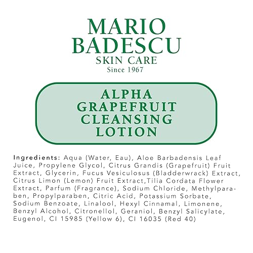 Miniatura 2 de Mario Badescu Tónico de pomelo alfa para piel combinada, seca y sensible, tóner facial sin alcohol con extracto de pomelo y aloe vera, exfolia