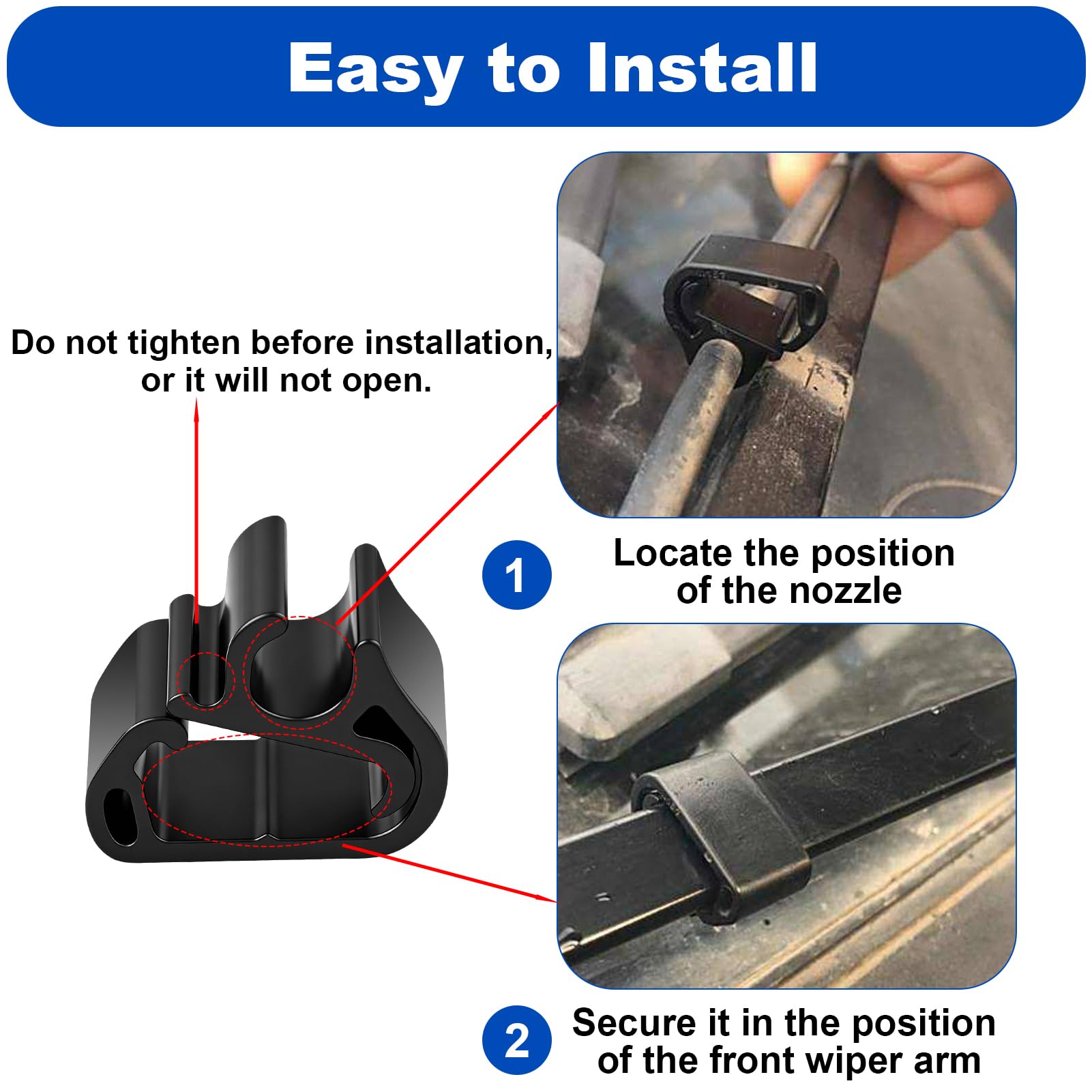 6 Piezas de Clips para Brazos de Limpiaparabrisas para Peugeot 3008 5008 C5 DS7 Flejes Sujeción Limpia para Brisas Clips de Sujeciones Repuestos para Brazo para Fijación de Manguera Lavaparabrisas