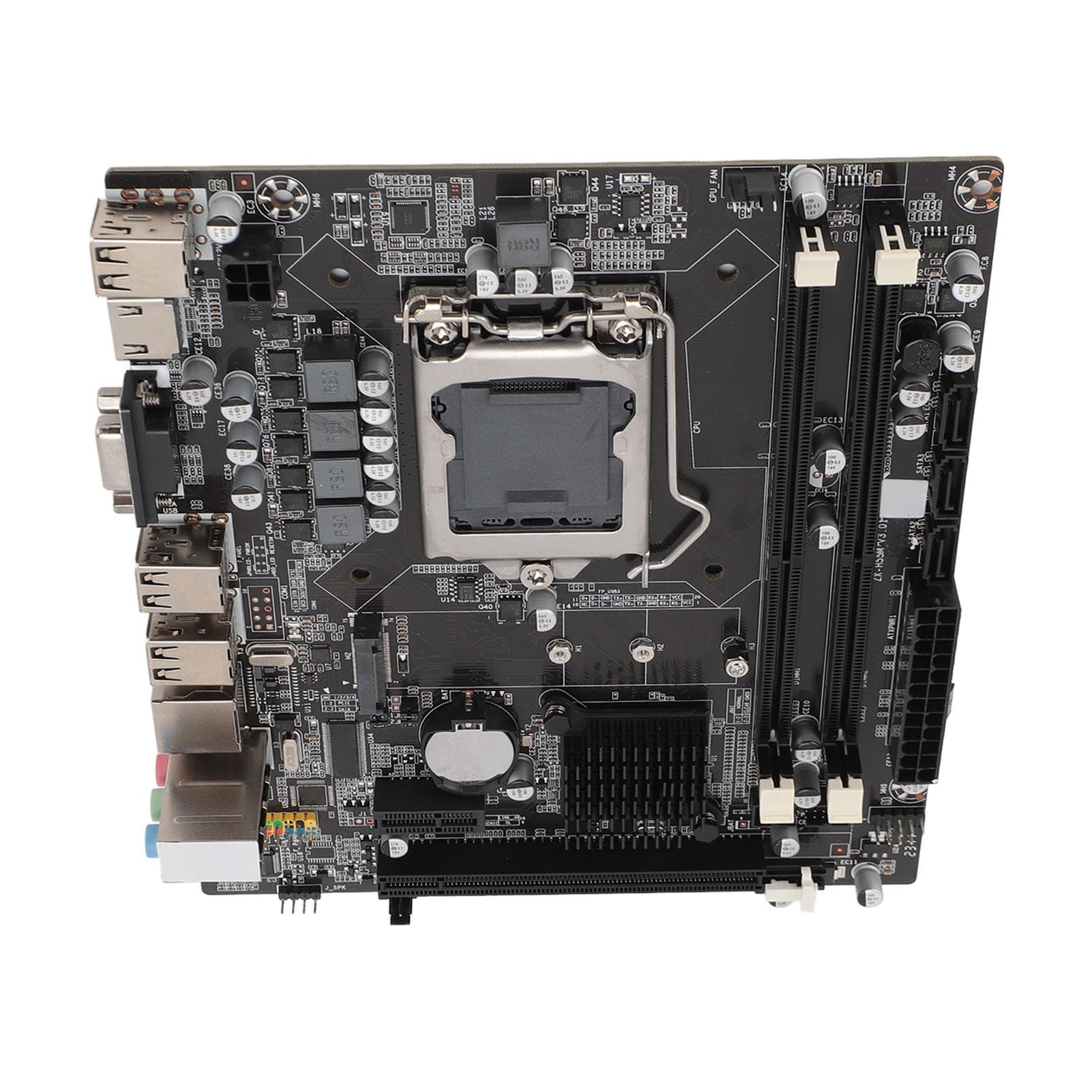 Dpofirs Placa Base H55 LGA 1156, para Core Generation I3 I5 I7, Placa Base de Servidor de PC, 2 × DDR3, Ranura para Tarjeta Gráfica PCIE X16, Placa Base de Computadora para Juegos