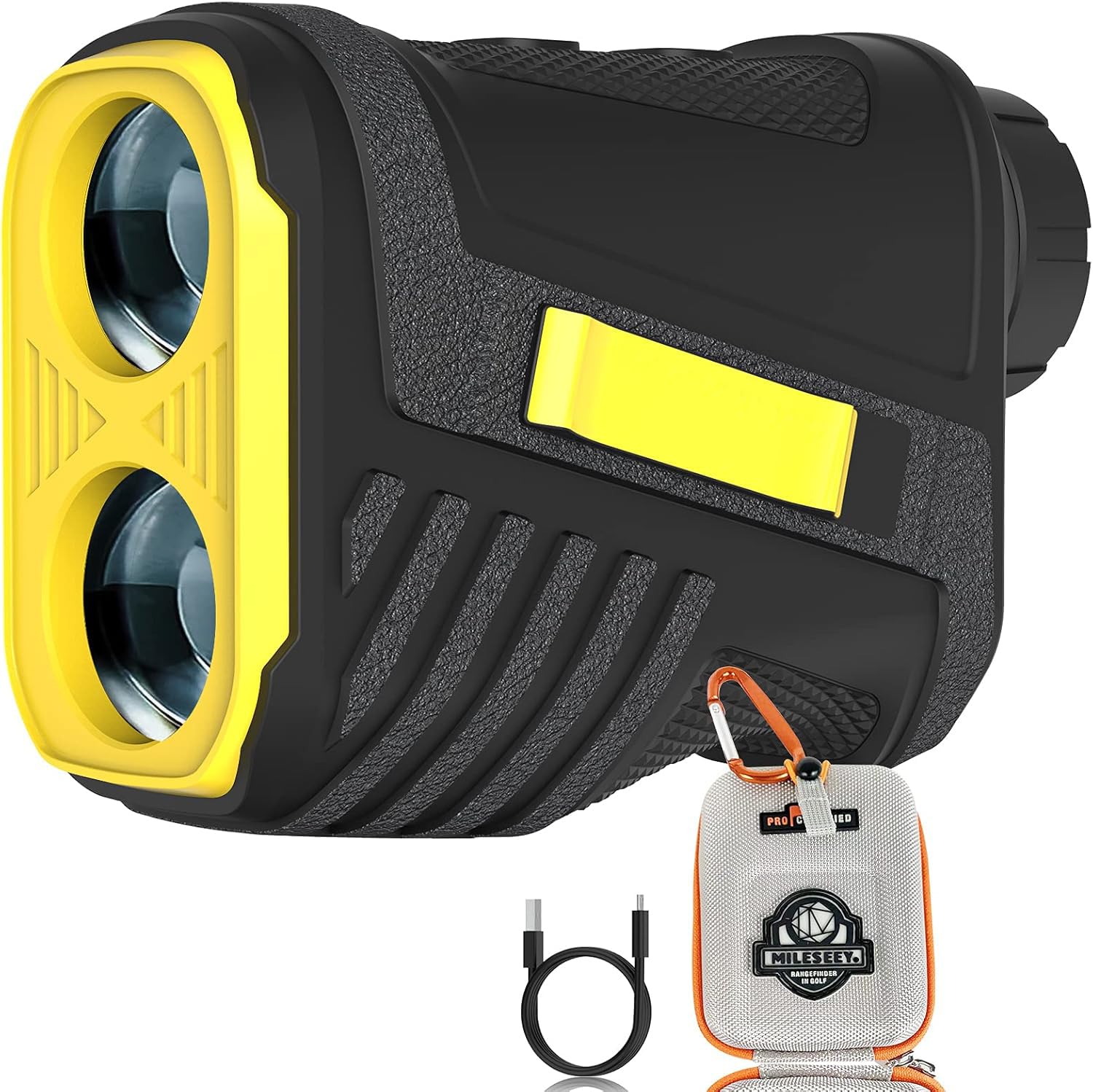 Telemetro Golf PF280 - 656 Yarde con Bloccaggio Preciso dell'Asta Della Bandiera, Ingrandimento 6X, Scansione e Misurazione Della Distanza/Velocità per Caccia