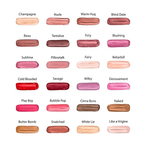 Miniatura 6 de Ruby Kisses Brillo de labios Butter Bomb Gloss Brillo de labios no pegajoso Vitamina E Natural Nude Lip Makeup  0.3 fl oz (0.26 US fl oz) (Babydoll)
