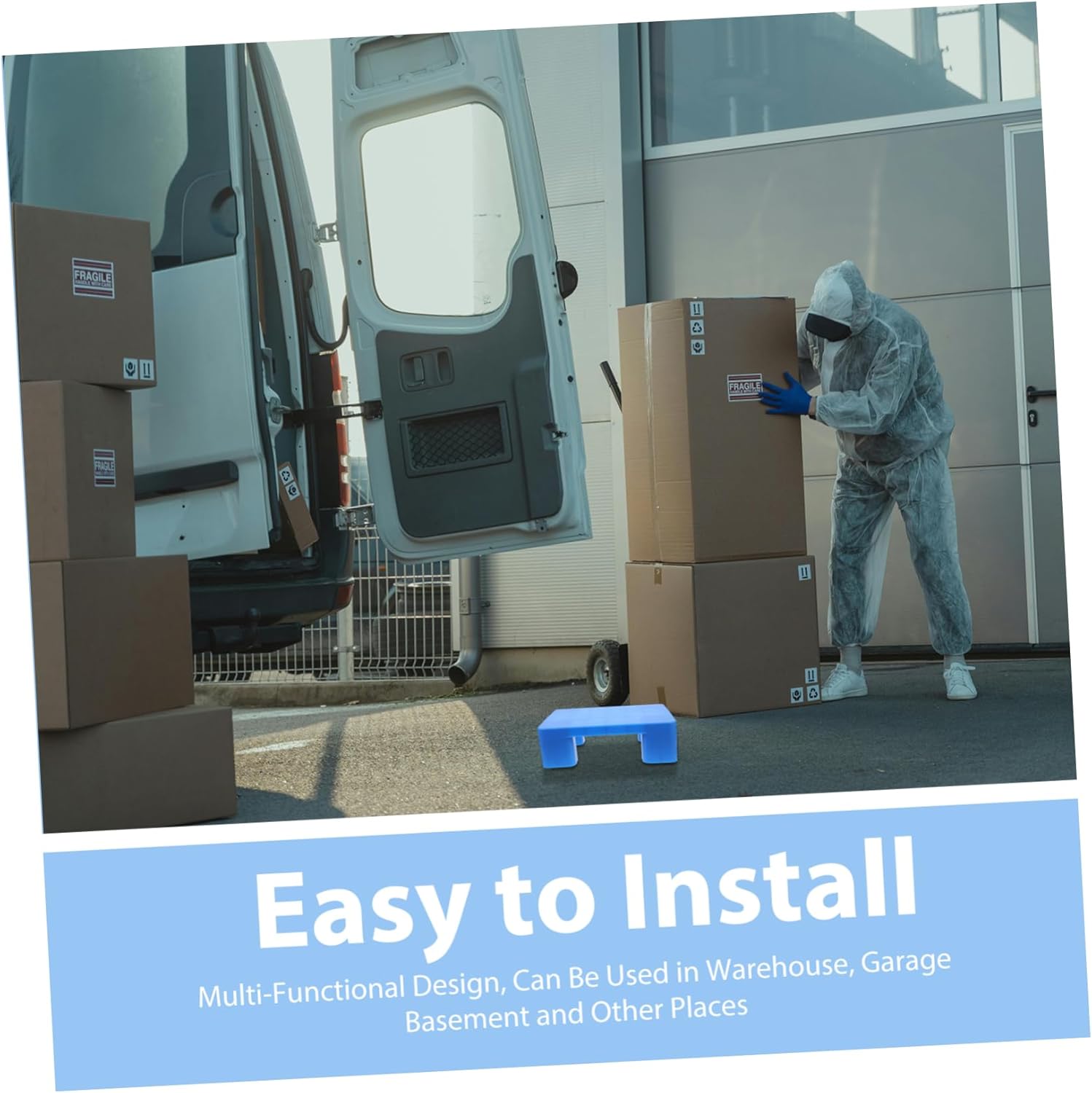 TEHAUX Versatile Plastic Pallet Racks for Storage Heavy Duty for Basement Supermarket