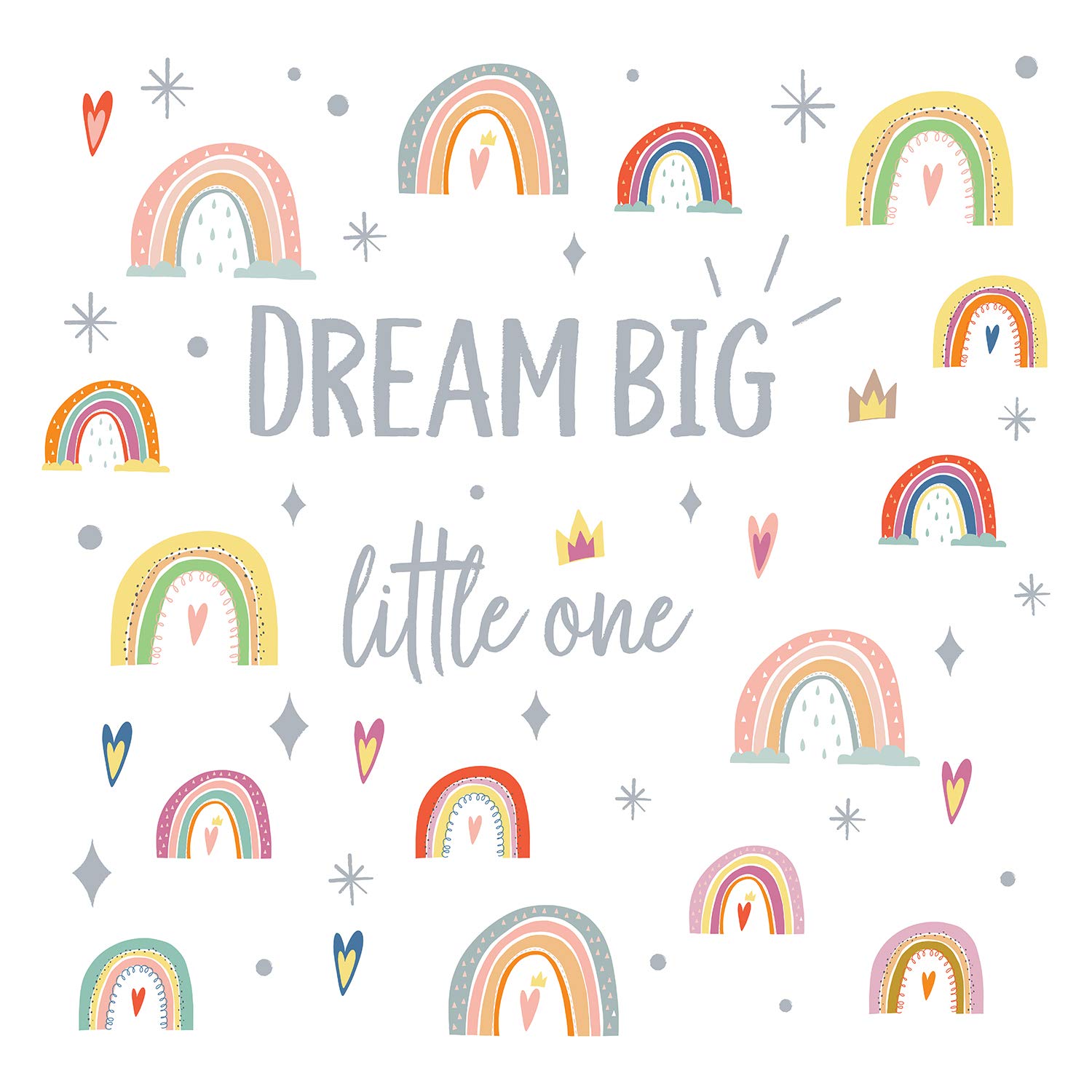 WALPLUS Colorful Rainbow Wall Stickers for Nursery Kids Room Decor, Removable Vinyl Decals, DIY Baby Girl & Boy Bedroom Art, 45x45 - Image 4