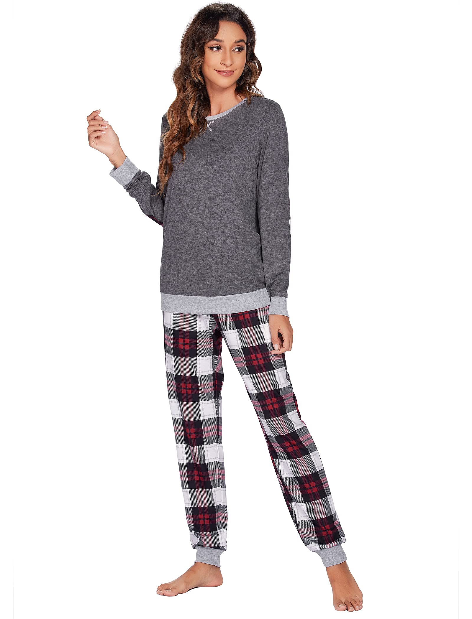 UNibelle Pigiami Donna Lungo Invernale Pigiami Manica Lunga Pigiami Sleepwear Set S-XXL