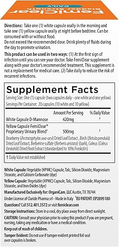 Miniatura 9 de FemiClear Lavado diario del tracto urinario  Apoyo urinario de día y noche  Suplemento D-Manosa  Suplemento de salud del tracto urinario para