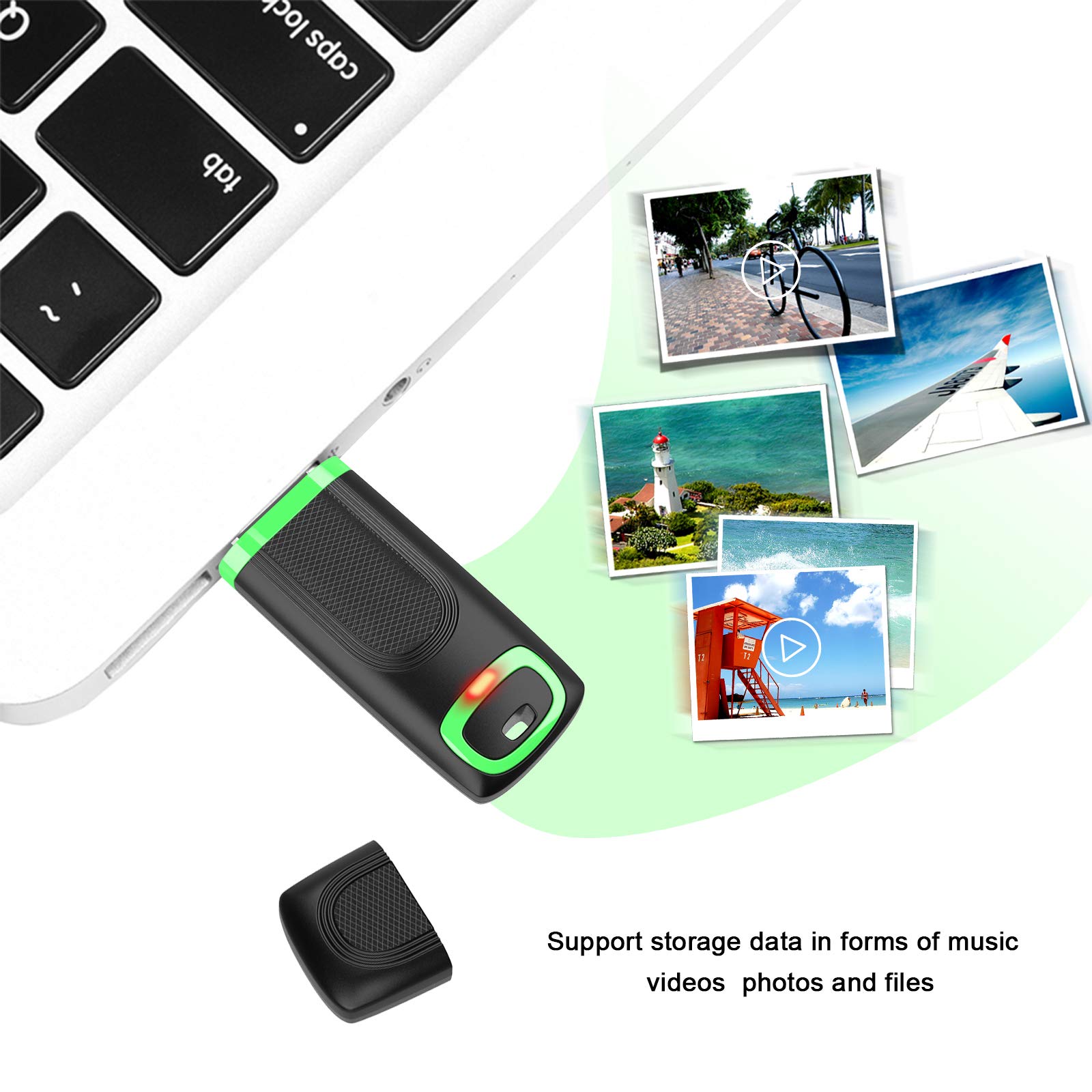 KEXIN Chiavetta USB 3.0 128GB, 3 Pezzi Chiavette USB 128 GB USB 3.0, Penna USB 128 GB con Indicatore LED, Memoria USB 128GB