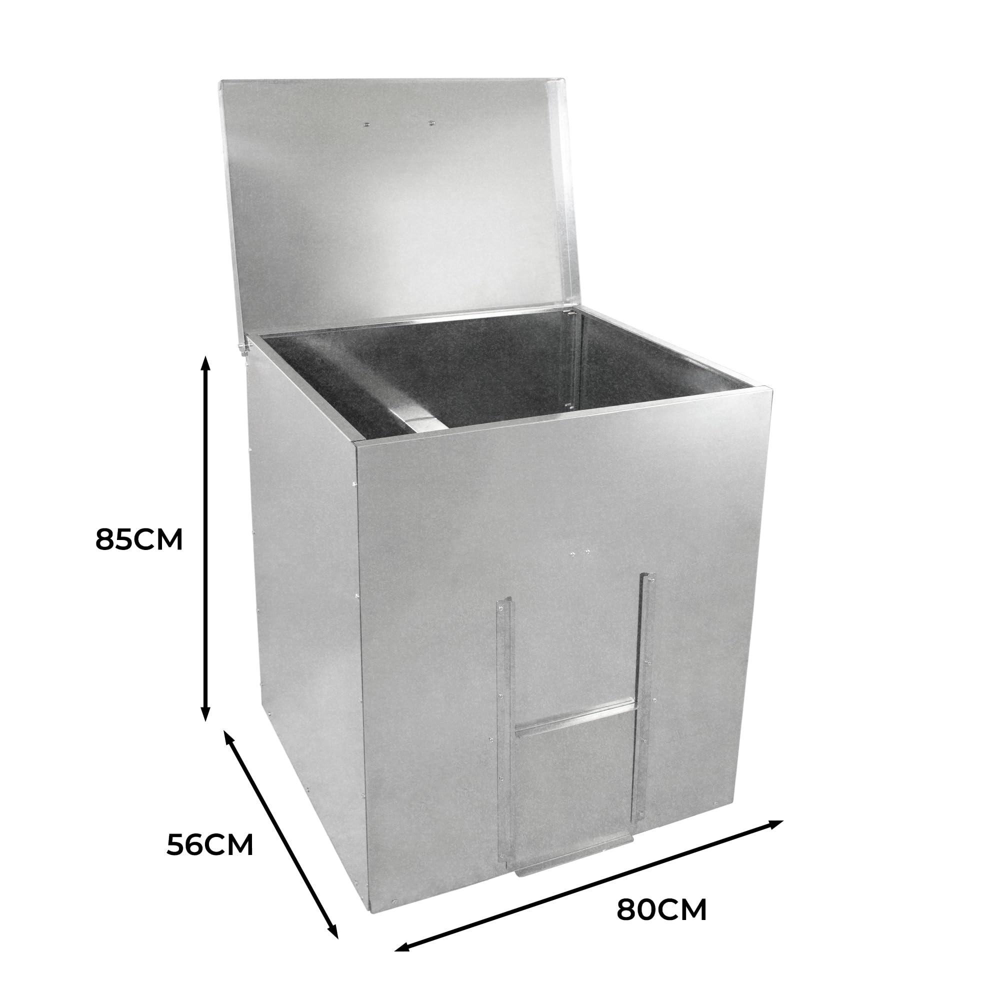 Conteneur à Charbon Premium - 250 kg/ 390 L | Robuste et Résistant à l'eau | Résiste aux Conditions Extrêmes | Pelle à Charbon Incluse | Facile à Assembler | Hiver Chaud et Sans Souci !