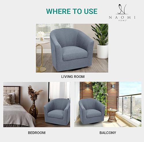 Miniatura 23 de Naomi Home Frida Silla moderna de mediados de siglo, sillas decorativas con marco de madera duradera para sala de estar, silla de lectura con