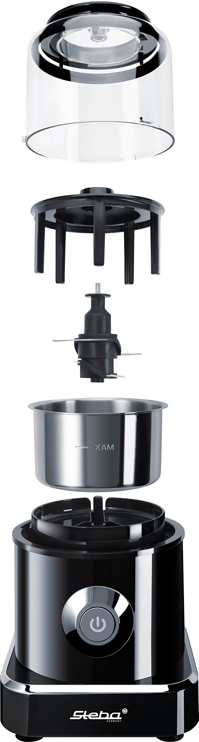 Steba MG 500 - Picadora Universal (500 W, botón pulsador para Verduras y Frutas, tecnología Wipe-Off)