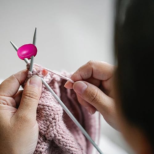 Miniatura 4 de SPANSEE 8 tapones de punto de punto de calaveras de colores, protector de punta de aguja de tejer, tapones de aguja de tejer, suministros de tejer