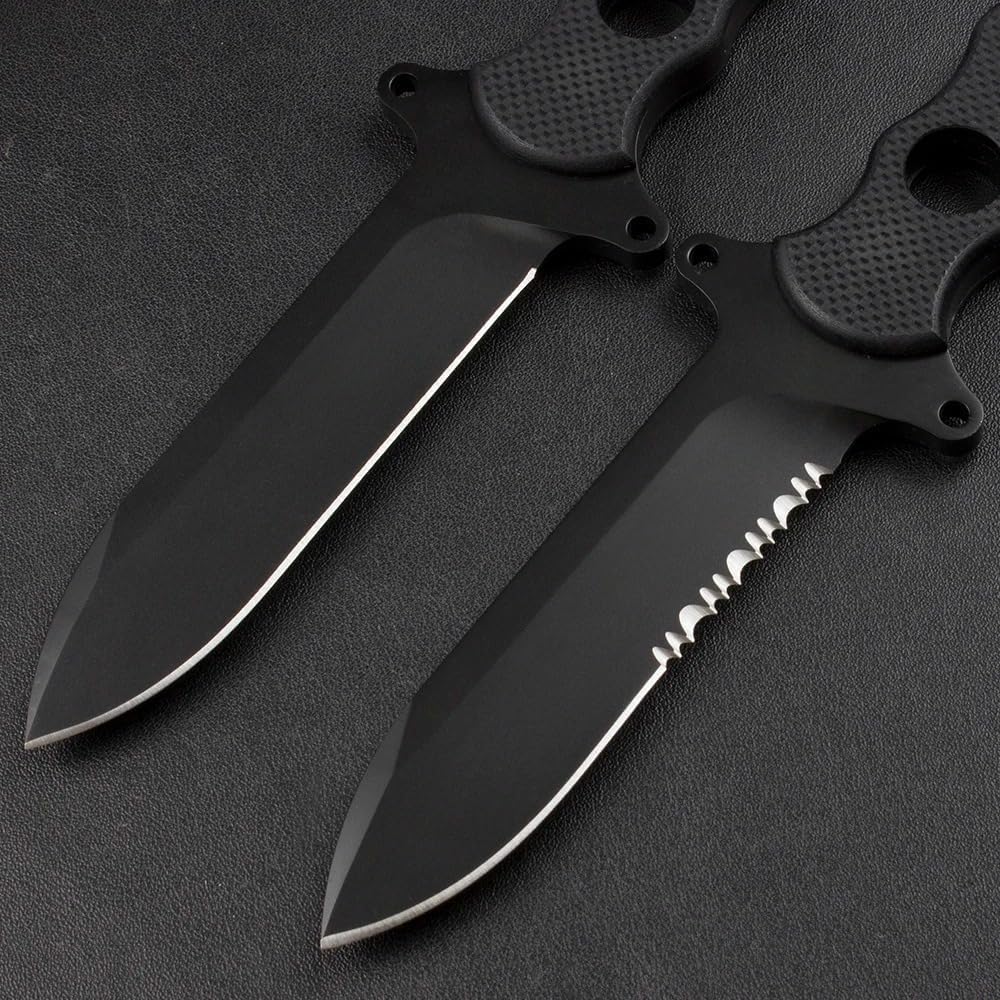Outdoor Messer Feststehende Klinge mit Kydex Scheide, Hergestellt aus DC53 Stahl, Full-Tang Survival Messer mit G10-Griff, Geschenk für Männer