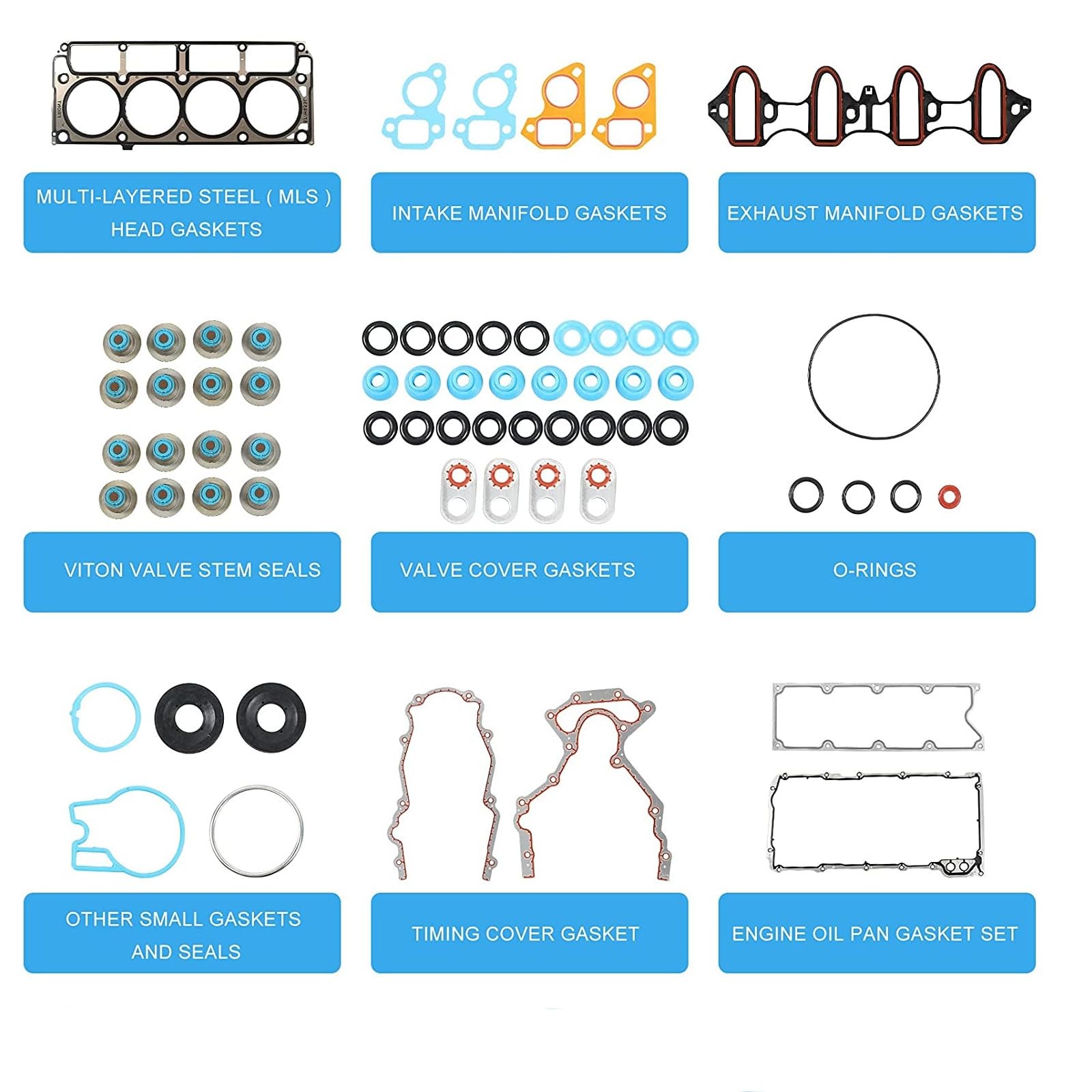 Chevy Head Gasket Set 02-08 Express Silverado Tahoe Suburban - Foto 9