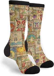 934 Novelty Trainer Socks Occult Esoteric Divination Socks Comfortable Walking Socks Unisex For Outdoor Everyday Walking 40Cm