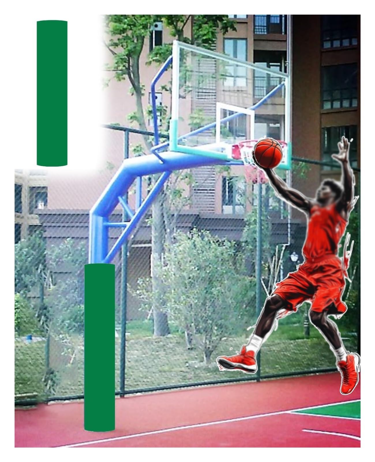 Rembourrage de sécurité de mât de basket-ball résistant aux intempéries