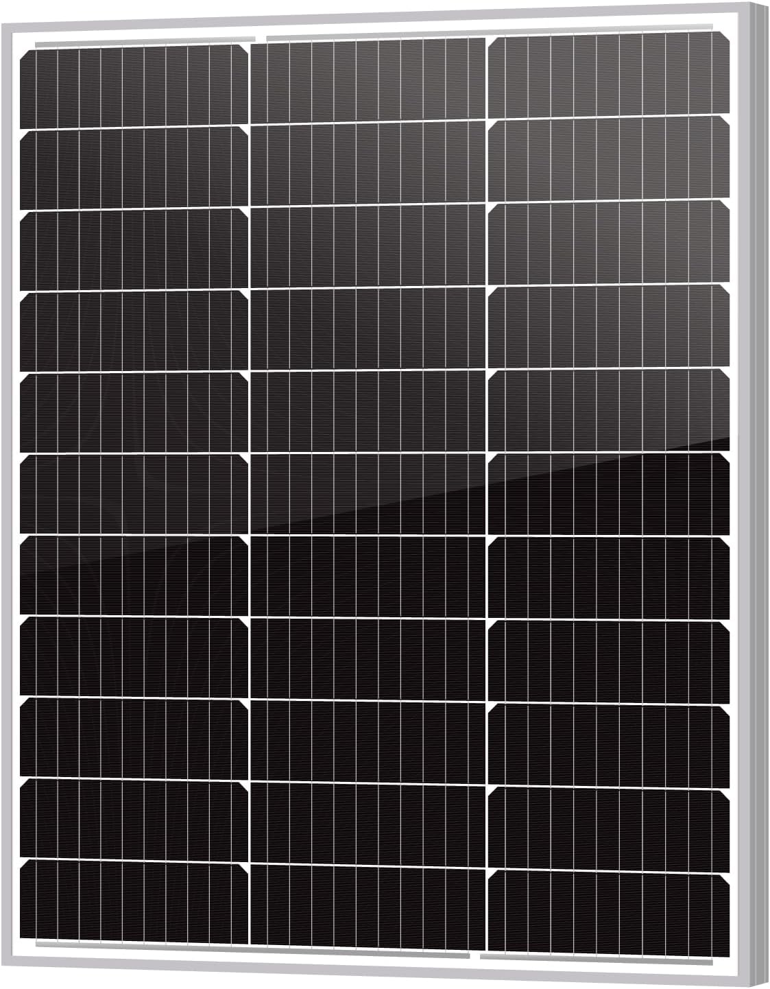 80W(Watt) Solar Panel Monocrystalline 12V 10BB High Efficiency PV Module High-Efficiency Battery Maintainer Power for Battery Charging of Boat RV Camper SUV and Other Off-Grid Applications