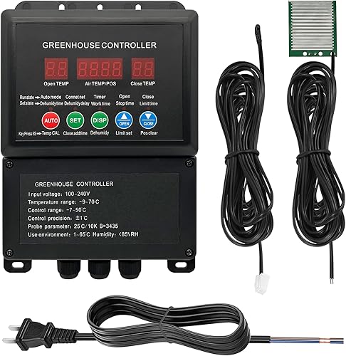 UYGALAXY Controlador de termostato inteligente de motor enrollable para ventilación con controlador de temperatura automático AC110 V a CC 24 V