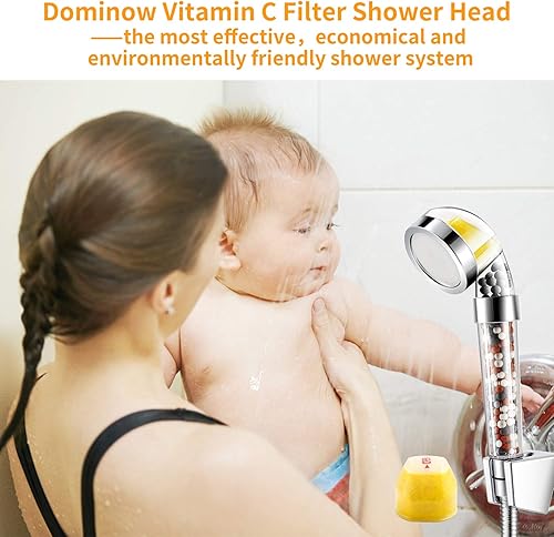 Miniatura 7 de Cabezal de ducha con vitamina C de mano, suavizante de agua dura, cabezal de ducha de alta presión con filtro, cabezal de ducha de mano con manguera