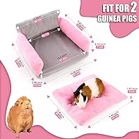 Vista 6 de Sofá para Conejillo de Indias - Sofá para Conejillo de Indias, Almohada Acolchada Removible, Brazos y Respaldo Rellenos, Súper Acogedor, Cama Ideal