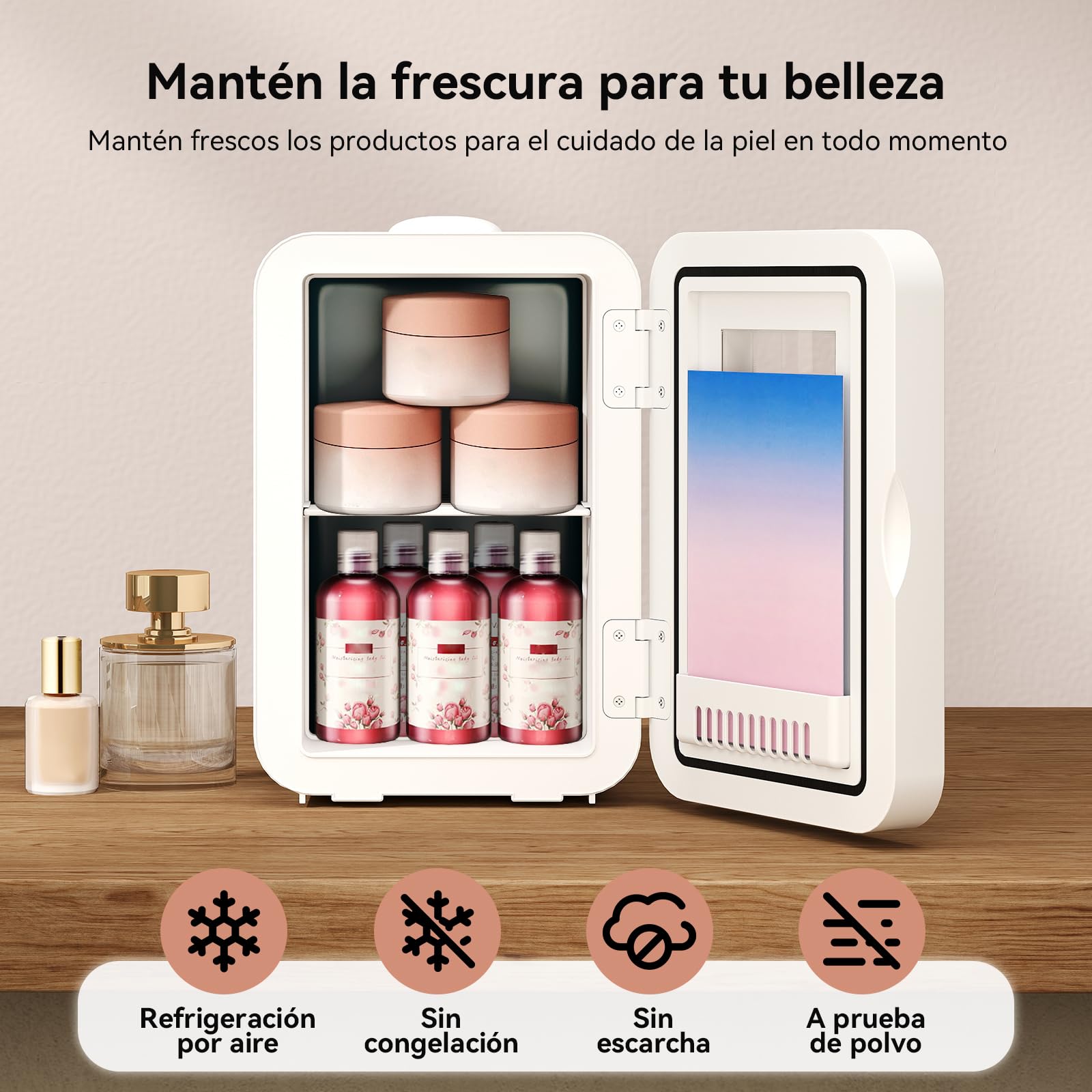 YU YUSING Nevera Pequeña 10L, Mini Nevera para Habitacion con Estante