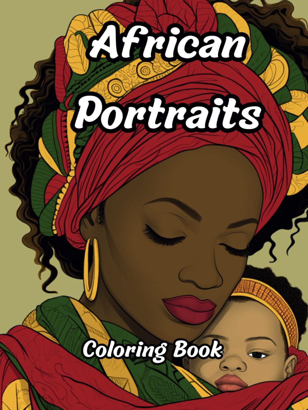 An African Portraits Coloring Book (African Coloring Books)