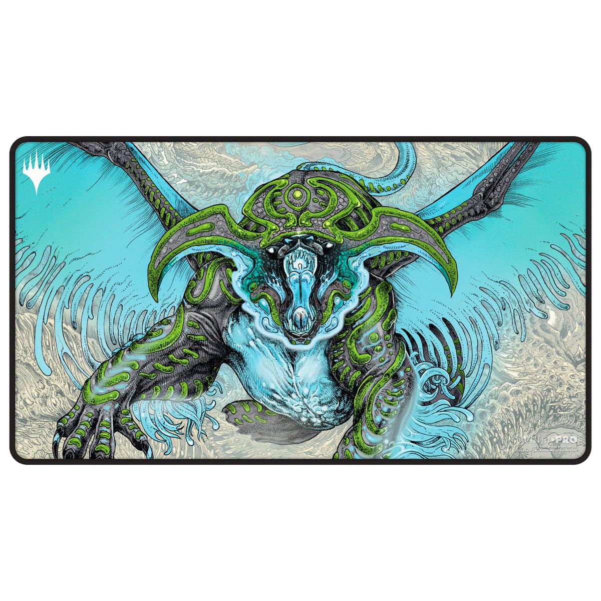 Ultra PRO - Tarkir Dragonstorm Ureni, The Song Unending Black Stitched Playmat for Magic: The Gathering | Tappetino da tavolo da gioco, accessorio per giochi di carte, tappetino da gioco TCG