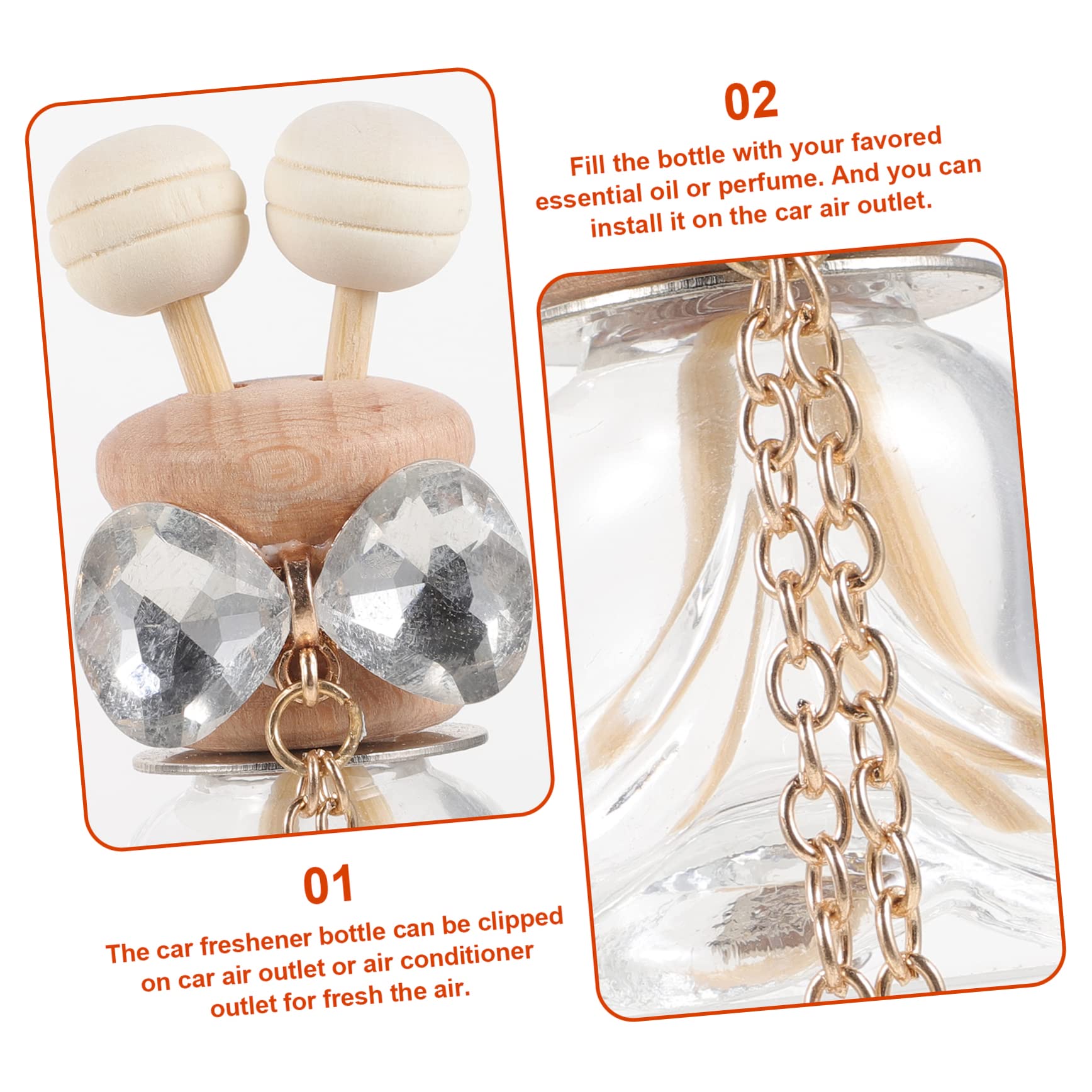 minkissy 6pezzi Diffusore Profumo Auto Di Vasi Per Aromi Con Clip Per Ventilazione Decorazione Creativa Per Auto Con Fragranza e Purificazione Aria
