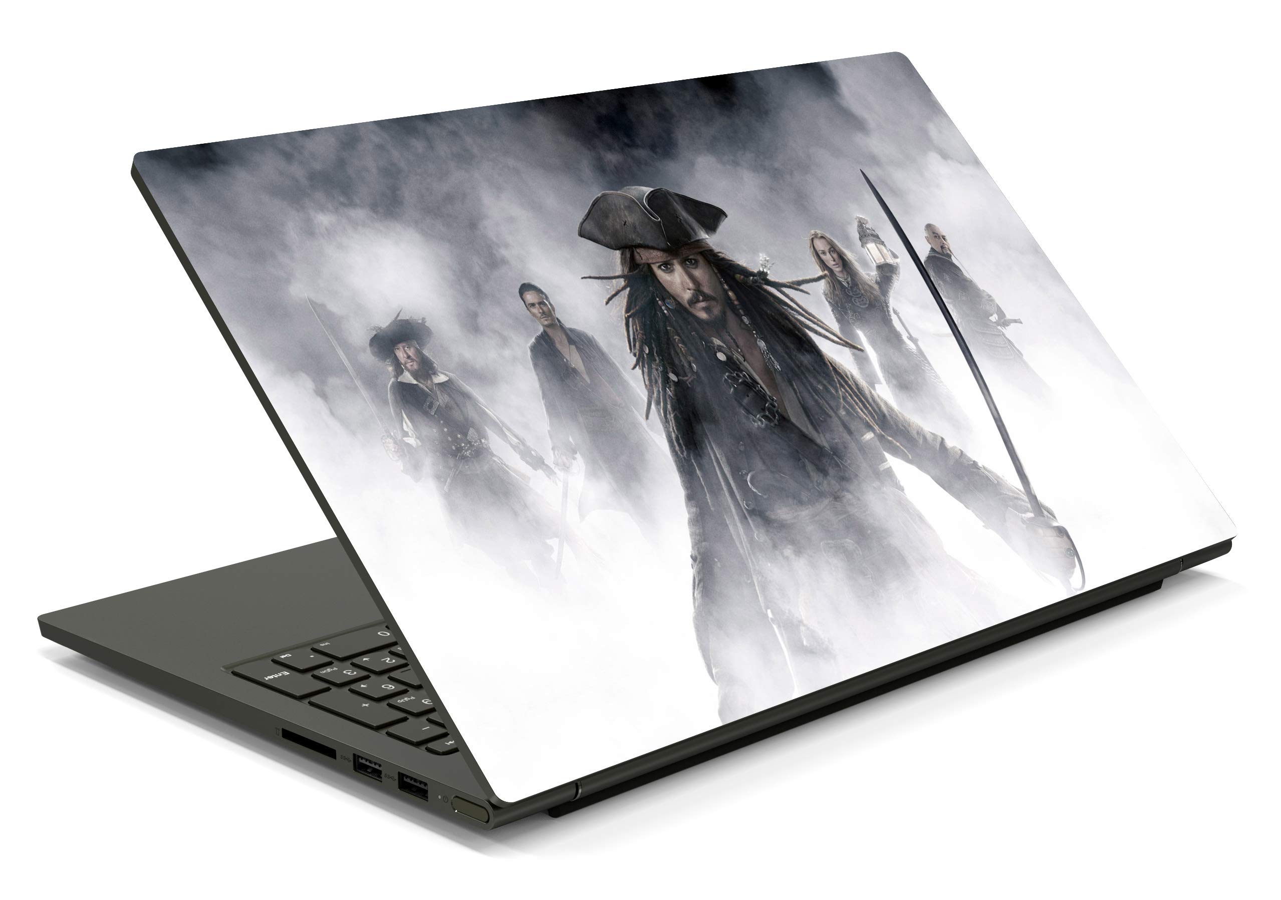 ISEE 360® Caribbean Jack Sparrow and Elizabeth Laptop Skin Cover Laminated Stickers Girls Boys Office Vinyl Printed Multicolored Floral Small HD Quality Sticker 17 Inches (B08NHBB93G) Amazon Price History, Amazon Price Tracker