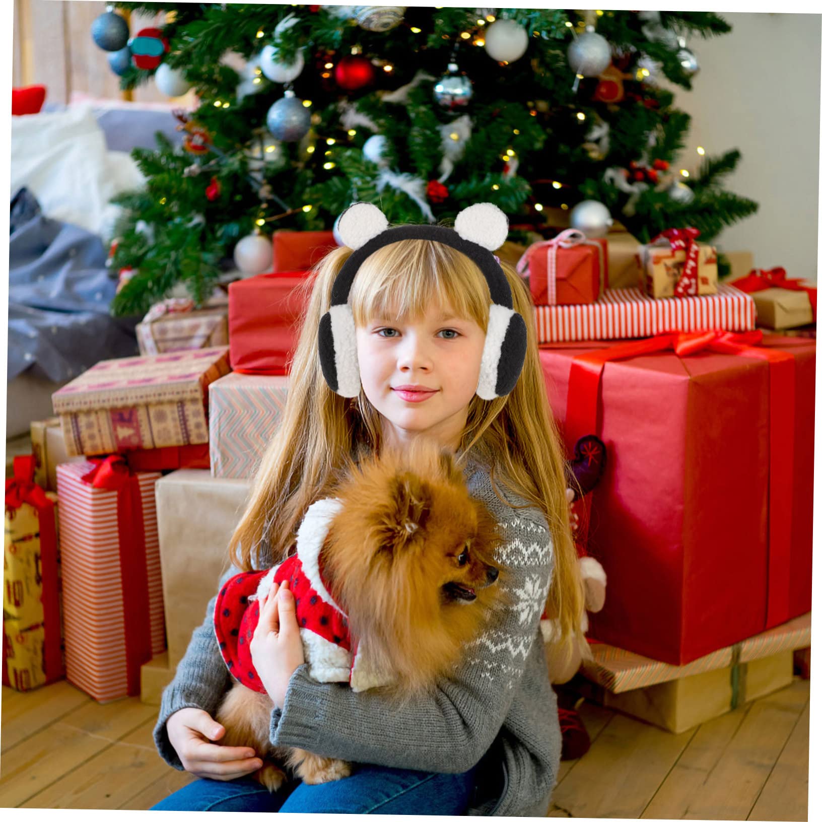 4pezzi Coperte Per Orecchie Peluche Scaldafore Orecchie Per Accessorio Alla Moda Per Inverno Comfort e Protezione Dal Freddo