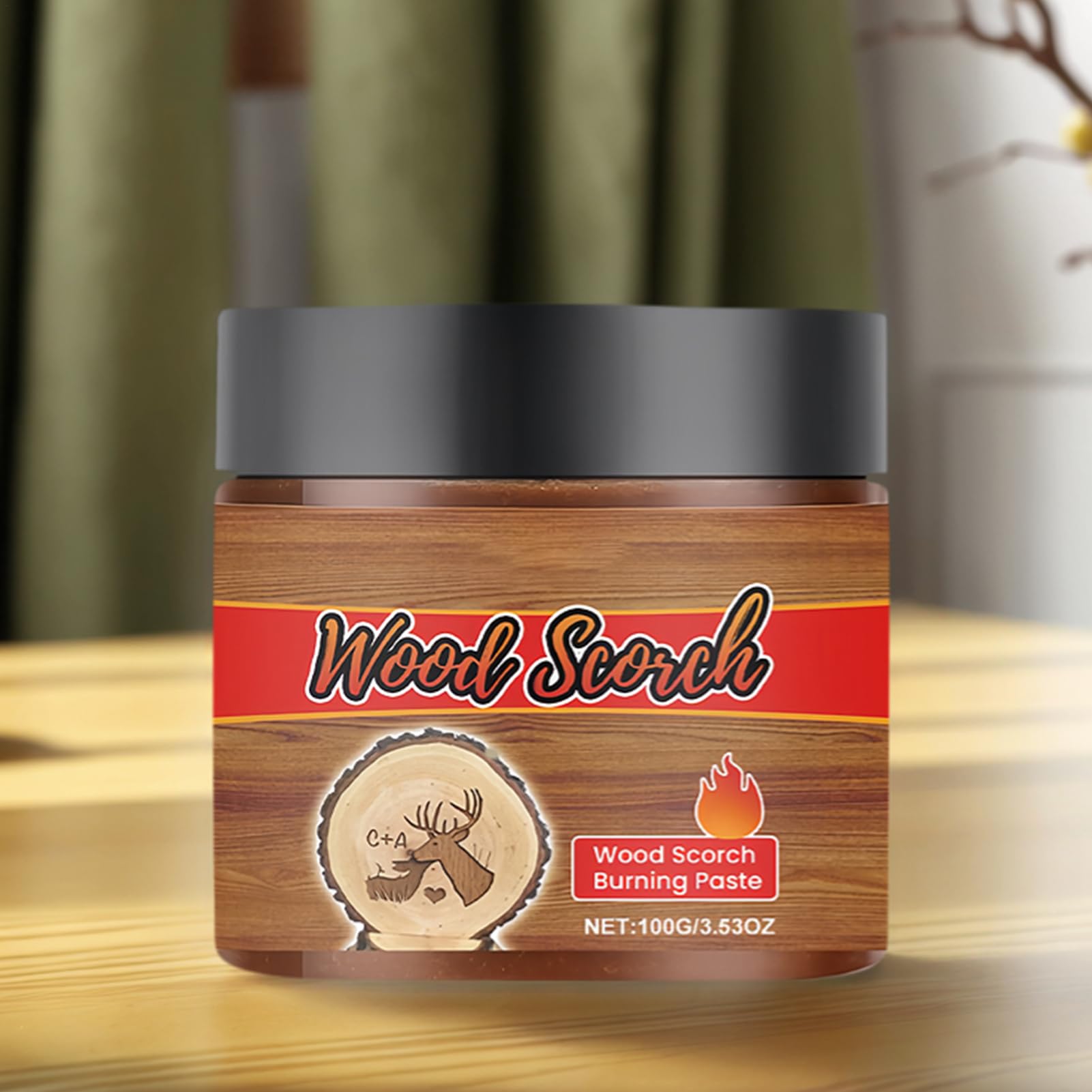 Pintura para quemar madera, gel de manualidades de precisión de 100 g, pasta de quemador de madera para marca de mesa, grabado, principiantes, adultos, proyectos de creación de arte de bricolaje
