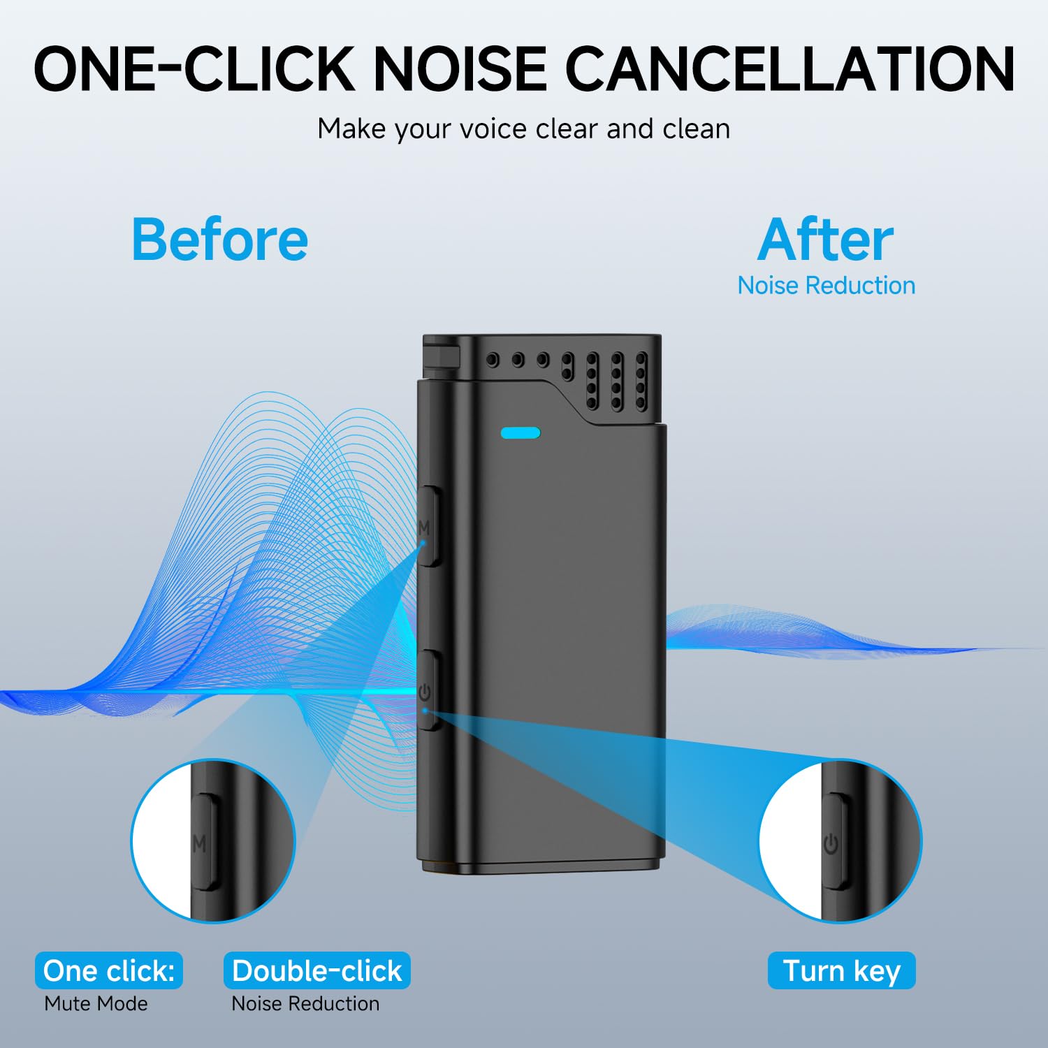 2 Pack Professional Wireless Lavalier Microphone for iPhone iPad Android with Charging Case Noise Reduction Plug-Play Clip on Lapel Mic for Video Recording Vlogging, YouTube, Interview, Live Streaming: Metallic