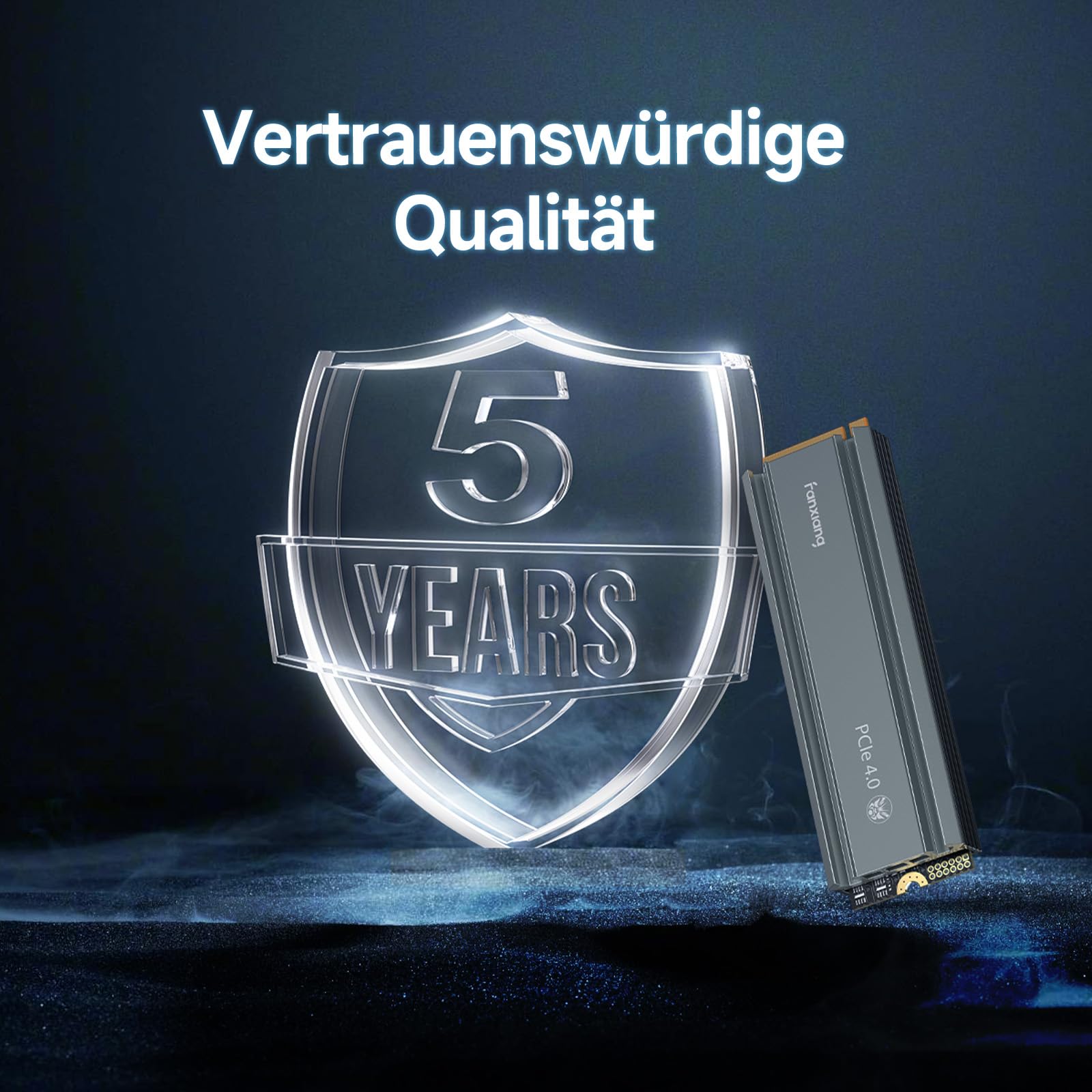 fanxiang Nvme SSD M.2 2280 500GB Interne Festplatte mit Kühlkörper PCIe 4.0, 4800MB/s Lesen, 2400MB/s Schreiben, für Gaming, Videoschnitt, Kompatibel mit Desktop, Spielekonsole (S660)