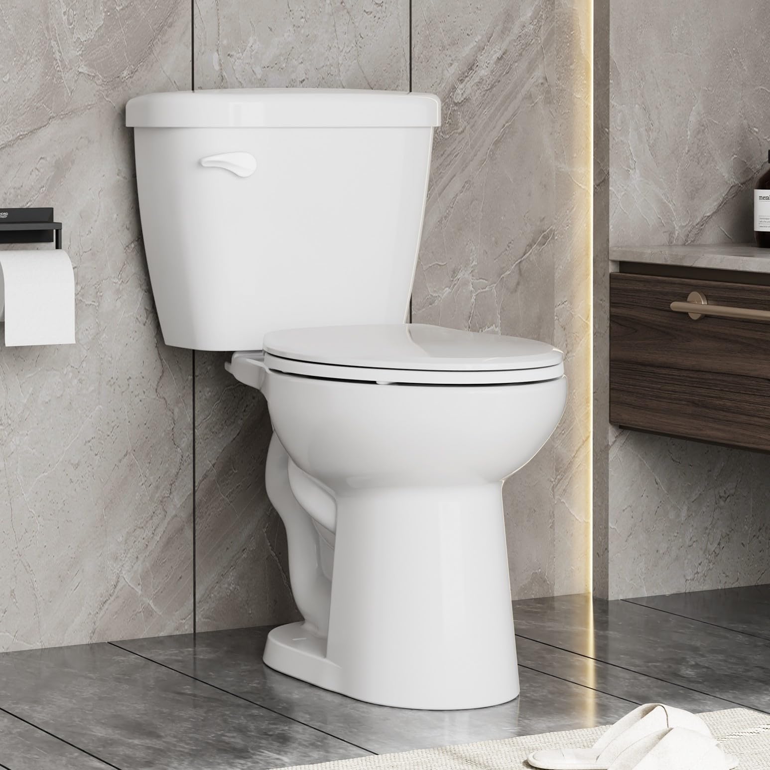 Senfot Two-Piece Toilet for Bathrooms, 19