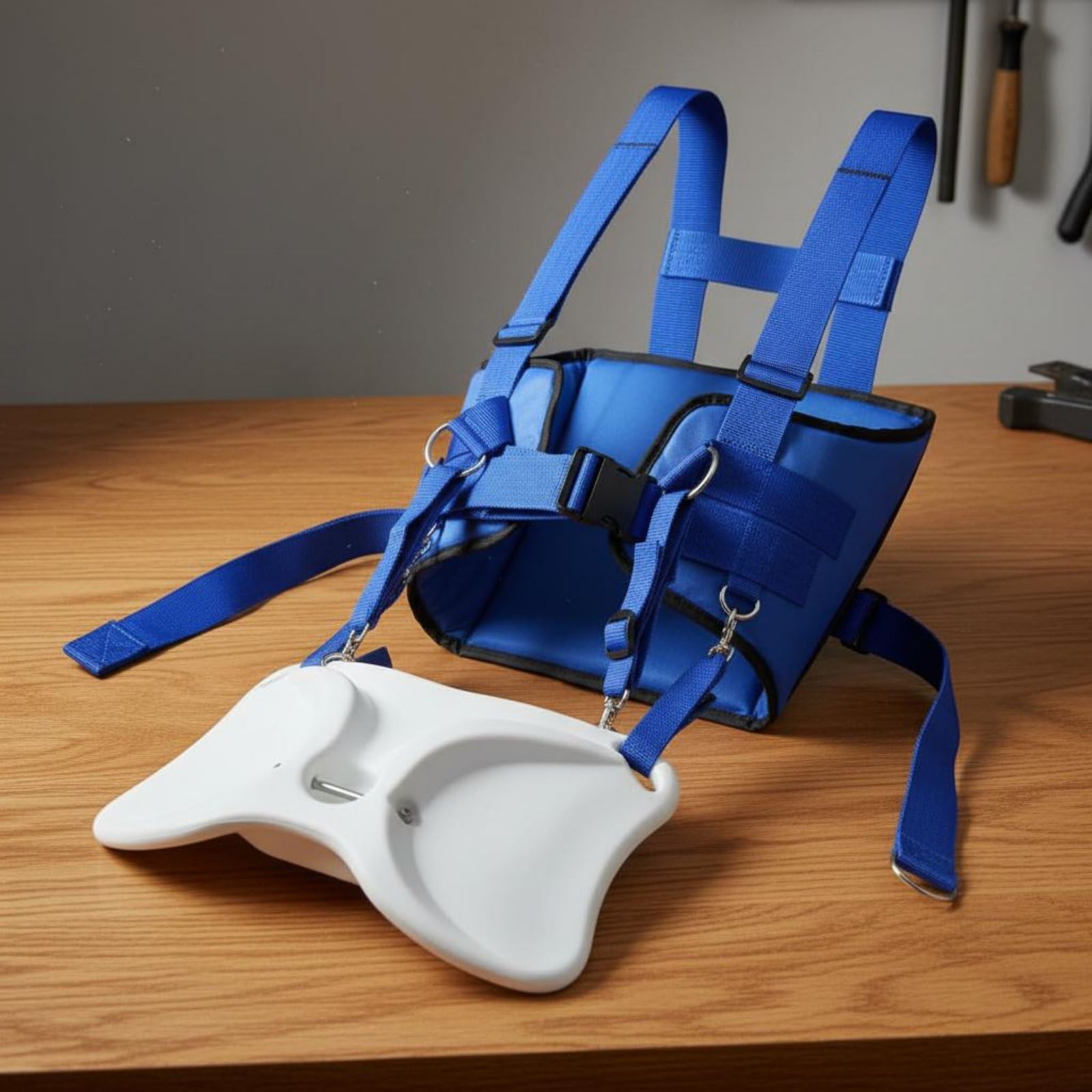 Ceinture de Pêche à la Taille Harnais Dorsal de Support de Canne Renforcée en Oxford Répartition des Efforts Tenue Sûre Réglage