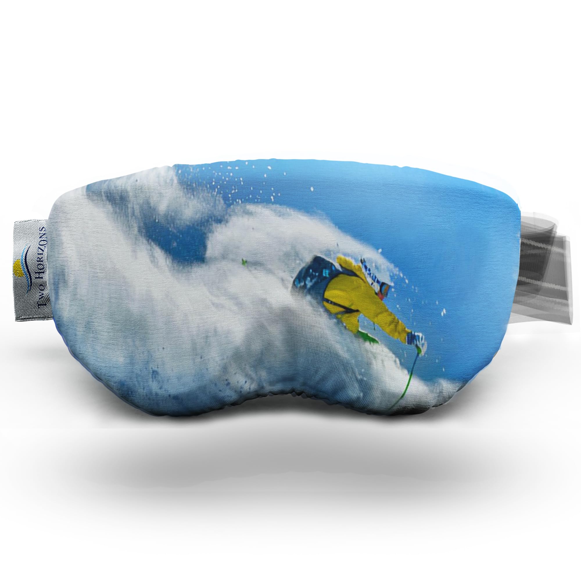 Two Horizons Ski Goggles Protective Cover | Protects Against Scratches | Microfibre Glasses Cleaning Cloth | Style with Smile | Universal Fit | Extra Protection | Blue