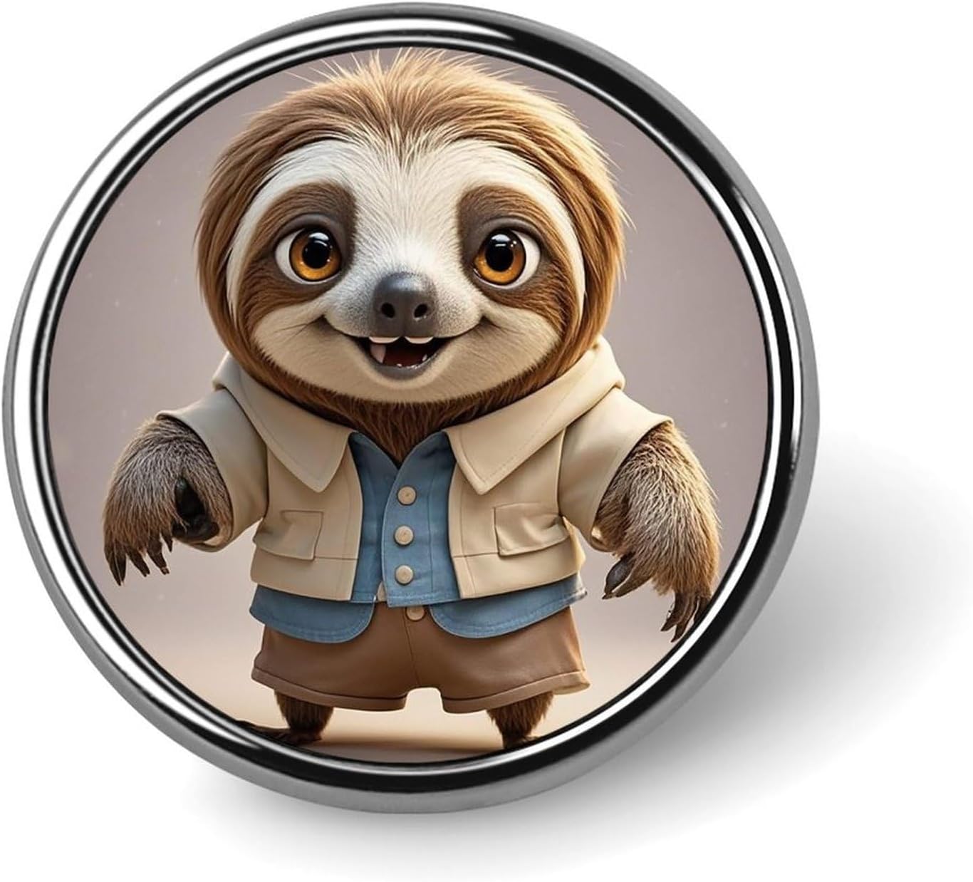 Funny Sloth Fashion Brooches for Women Men, Lapel Pins