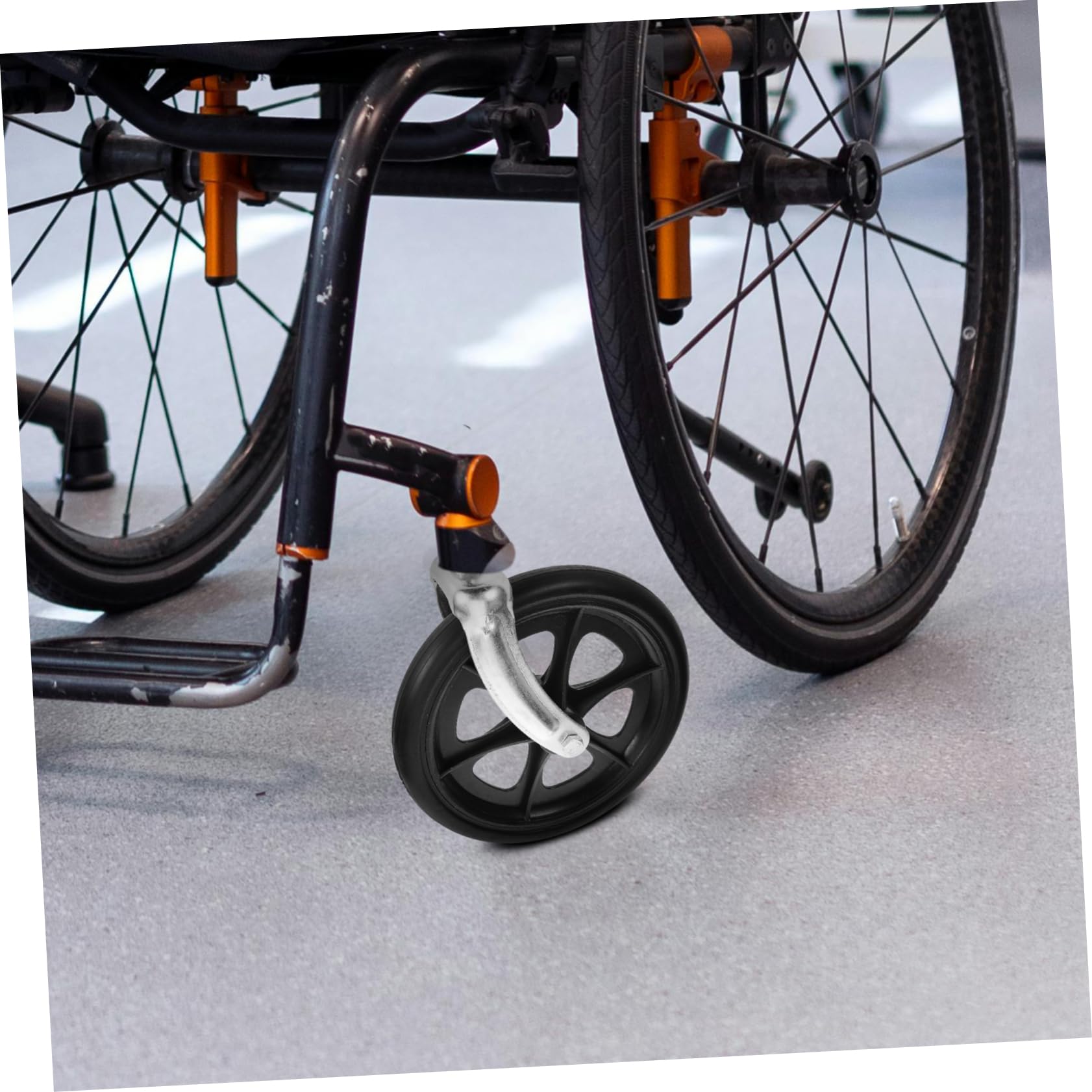 Accessori per, ruote di ricambio per sedie a rotelle, ruote anteriori, ruote di ricambio per sedie a rotelle, con supporto a forcella in metallo