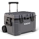 Trailmate 52Qt Wheeled Cooler, Insulated Hard Shell Ice Chest, Carbonite
