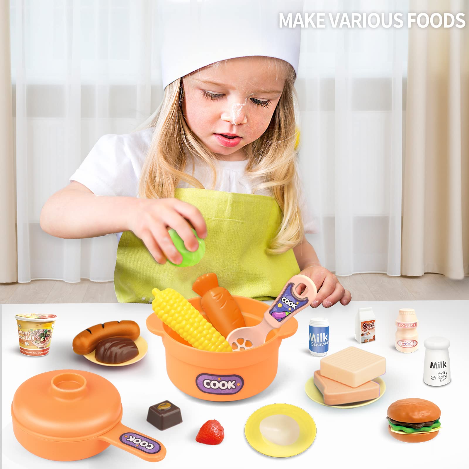 UKBOO Kitchen Playset with Re...B0B5L6Q35J