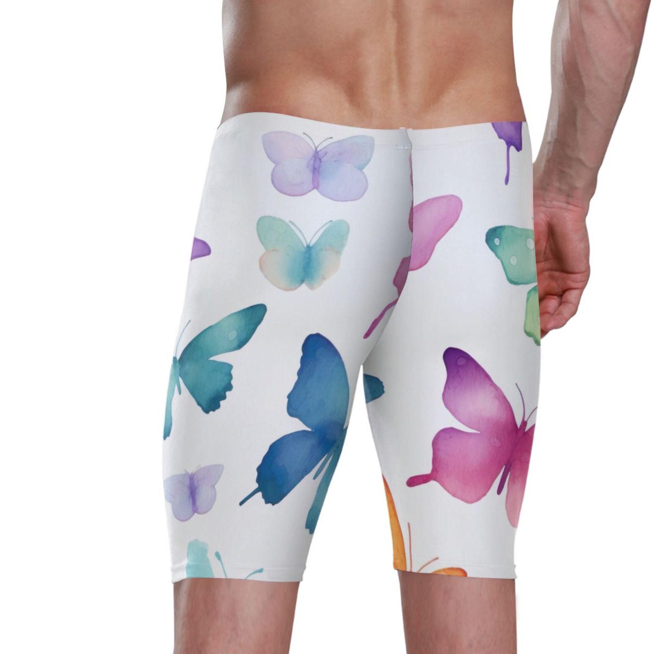 Color Butterfly Men's Swimsuit Swim Jammers L B0401699