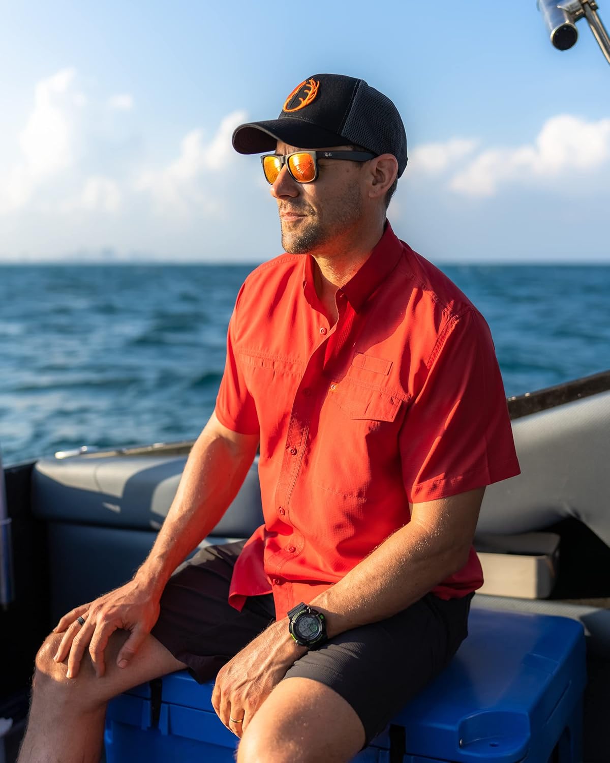 The American Outdoorsman Poly Grid Mens Short Sleeve Shirt Fishing Shirt - Image 7