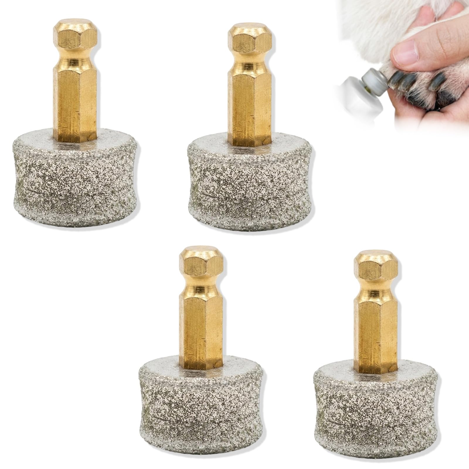 YUNTRUN 4 Pack Dog Nail Grinder, Dog Pet Nail Grinder