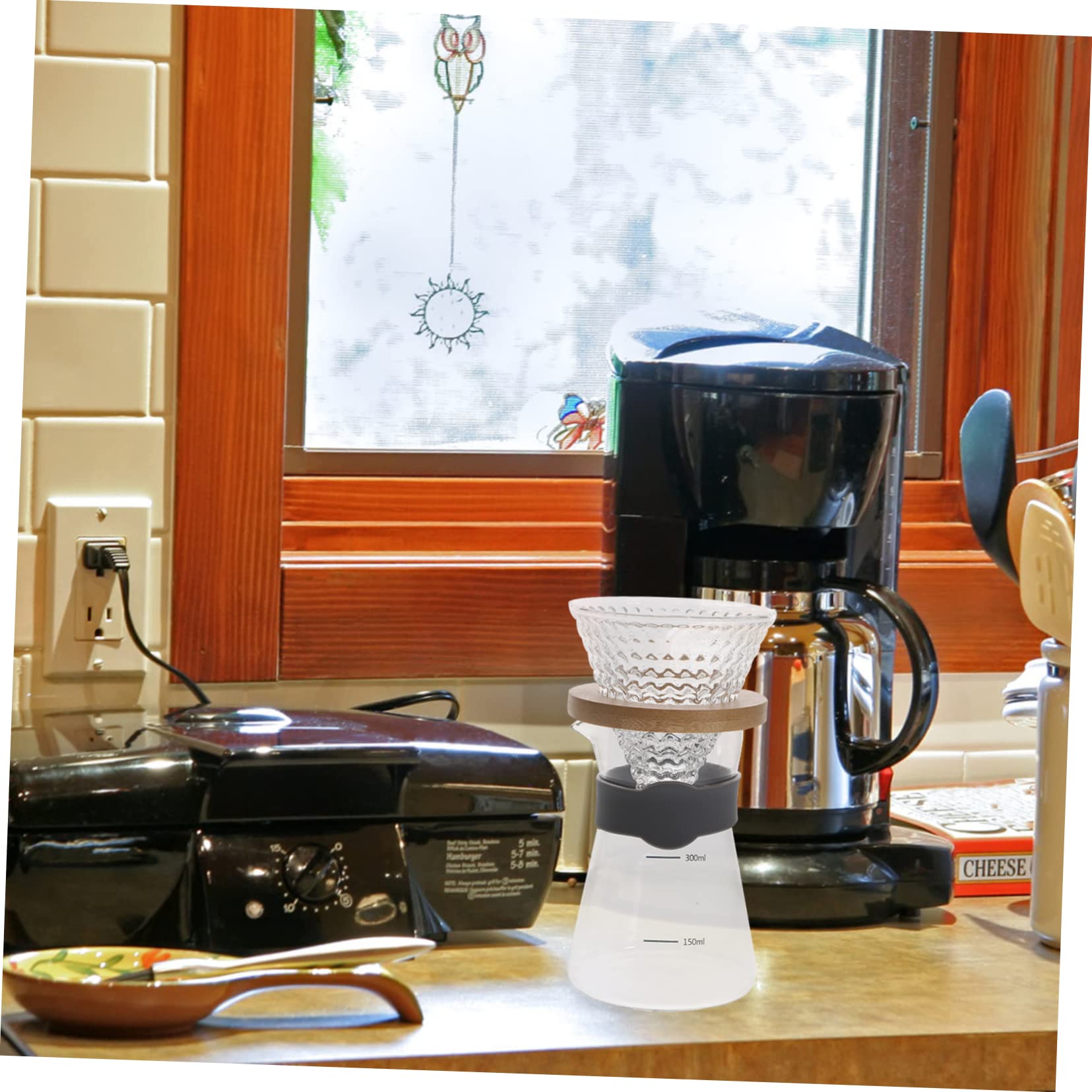 Cabilock 2 Juegos Recipiente De Filtro Cónico Filtrar Filtros Descafeinado Té Automático Filtro Para Maquina De Cafe Jarabe Café Llevar Manosear Filtro De Cafetera Embudo Cafeteras Vidrio