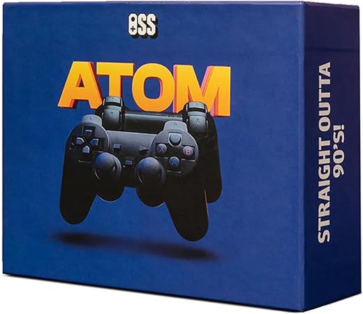 OLD SCHOOL STATION Atom Retro Gaming Console, 15000+ Games, 64GB Storage, 9 Emulators, Dual Wireless Controllers
