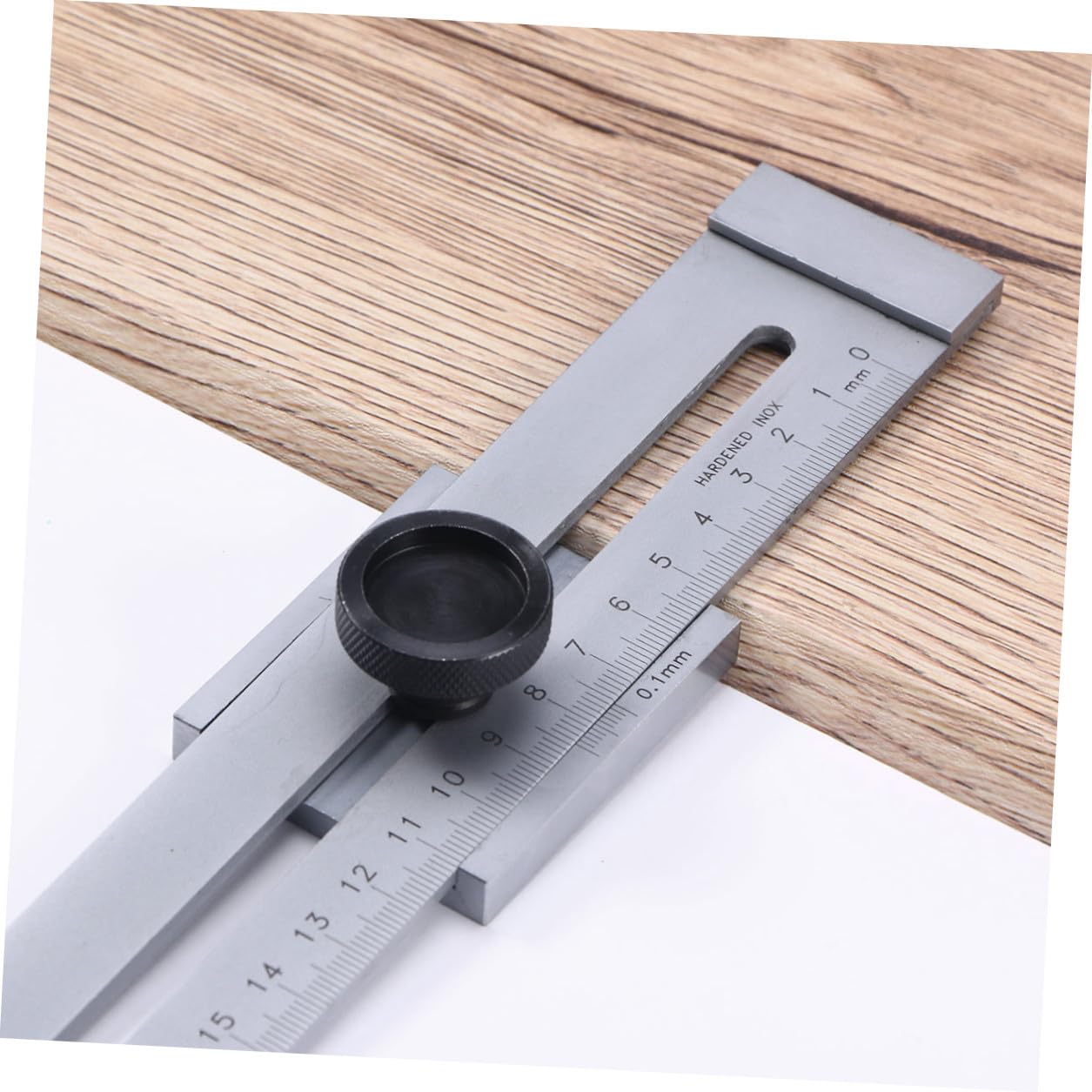 LIFKOME Righello Precisione Acciaio Inossidabile con Marker Strumento Marcatura per Falegnameria e Ingegneria per Tracciatura su Plance e Lamiere Argento