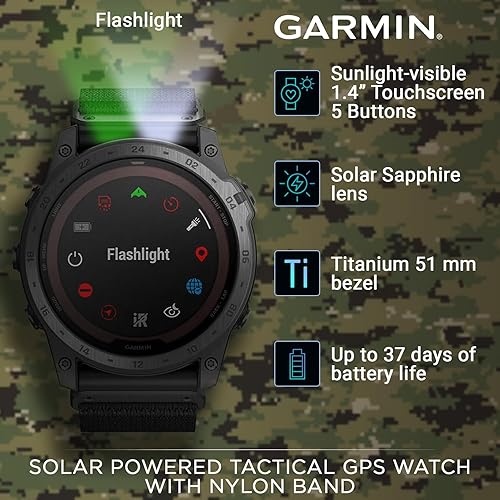 Miniatura 8 de Garmin Tactix - Reloj inteligente táctico GPS con paquete Wearable4U (tactix Delta + auriculares negros)