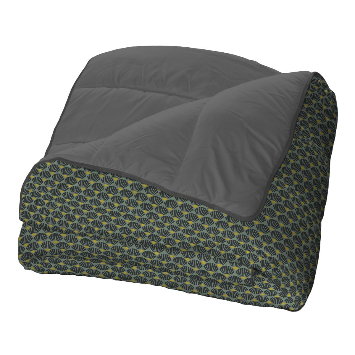 Bleu Câlin Kylie Printed Single Warm Duvet 140 x 200 cm Polyester, Green/Grey