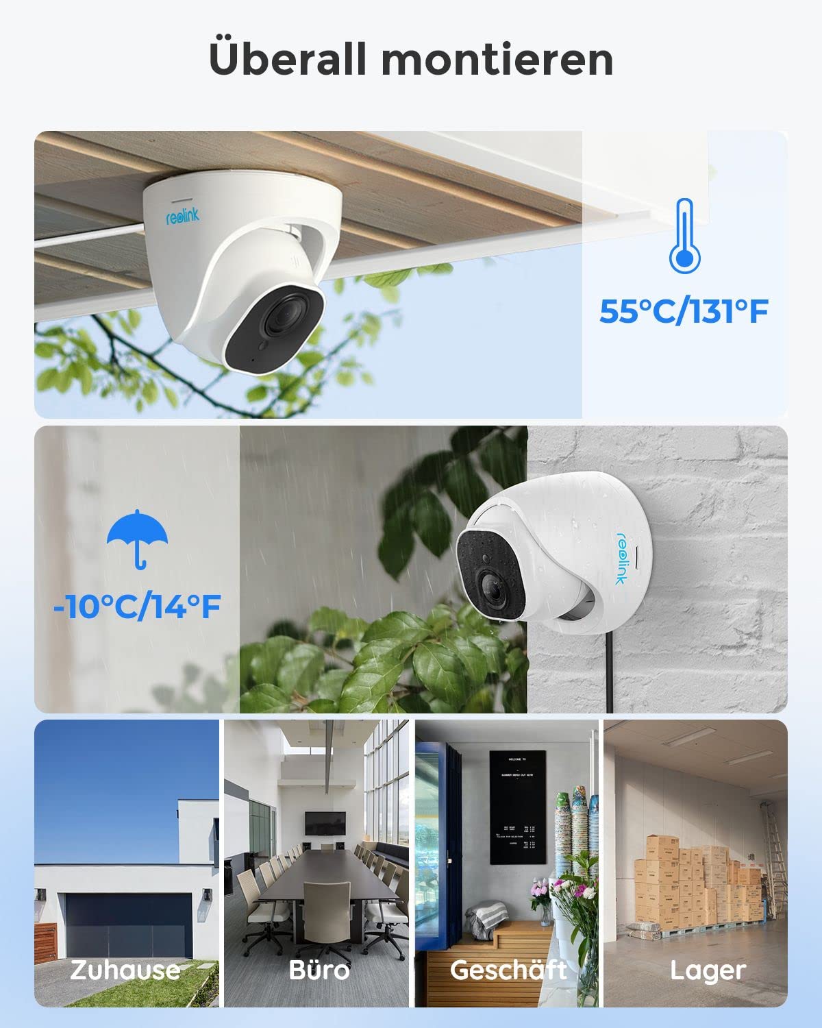 Reolink 5MP Überwachungskamera Set Outdoor, 4X 5MP PoE IP Dome Kamera Überwachung Aussen und 8CH 2TB HDD NVR für 24/7 Videoüberwachung, Personen-/Fahrzeugerkennung, Nachtsicht, RLK8-520D4-5MP