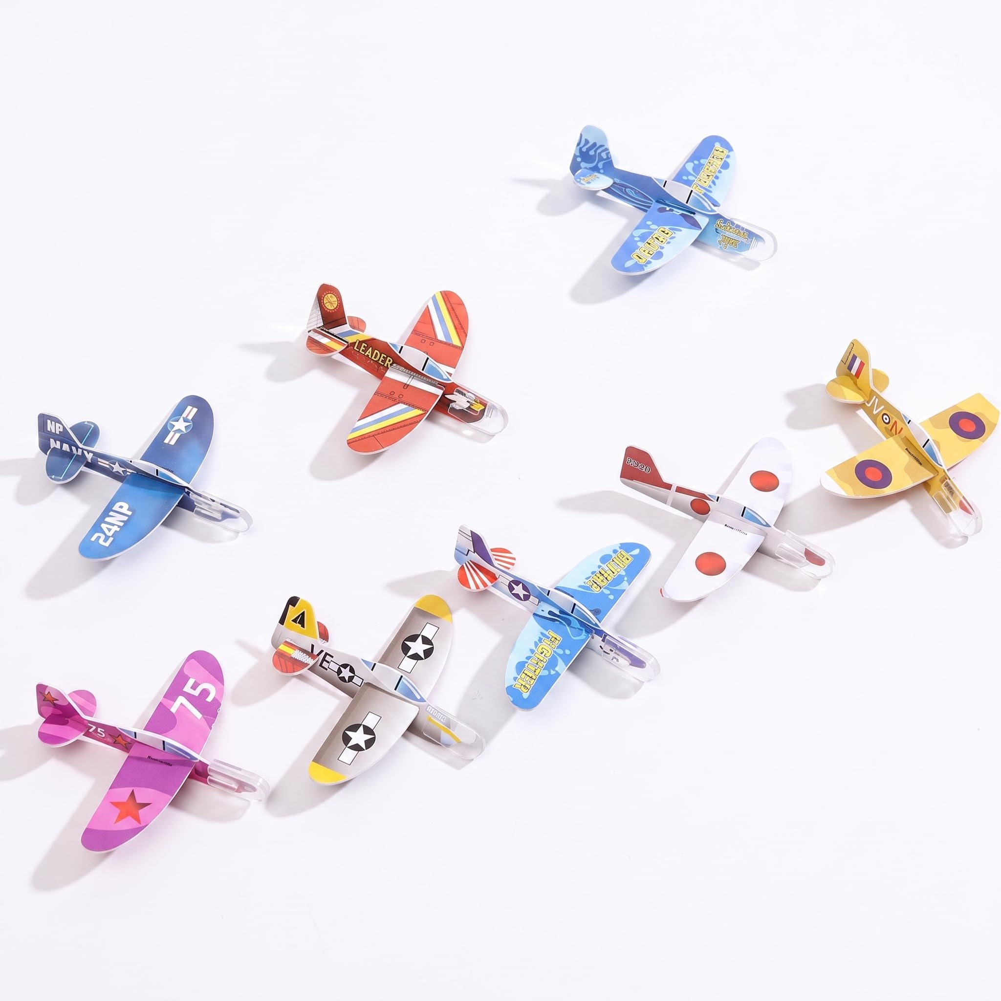 CavspkArt Mini Foam Plane, Foam Hand Throw Airplanes, Glider Planes for Kids, Lightweight Foam Glider (A2)
